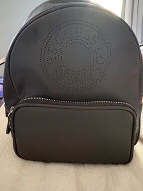 Guess Black Backpack with Perforated Logo Detail